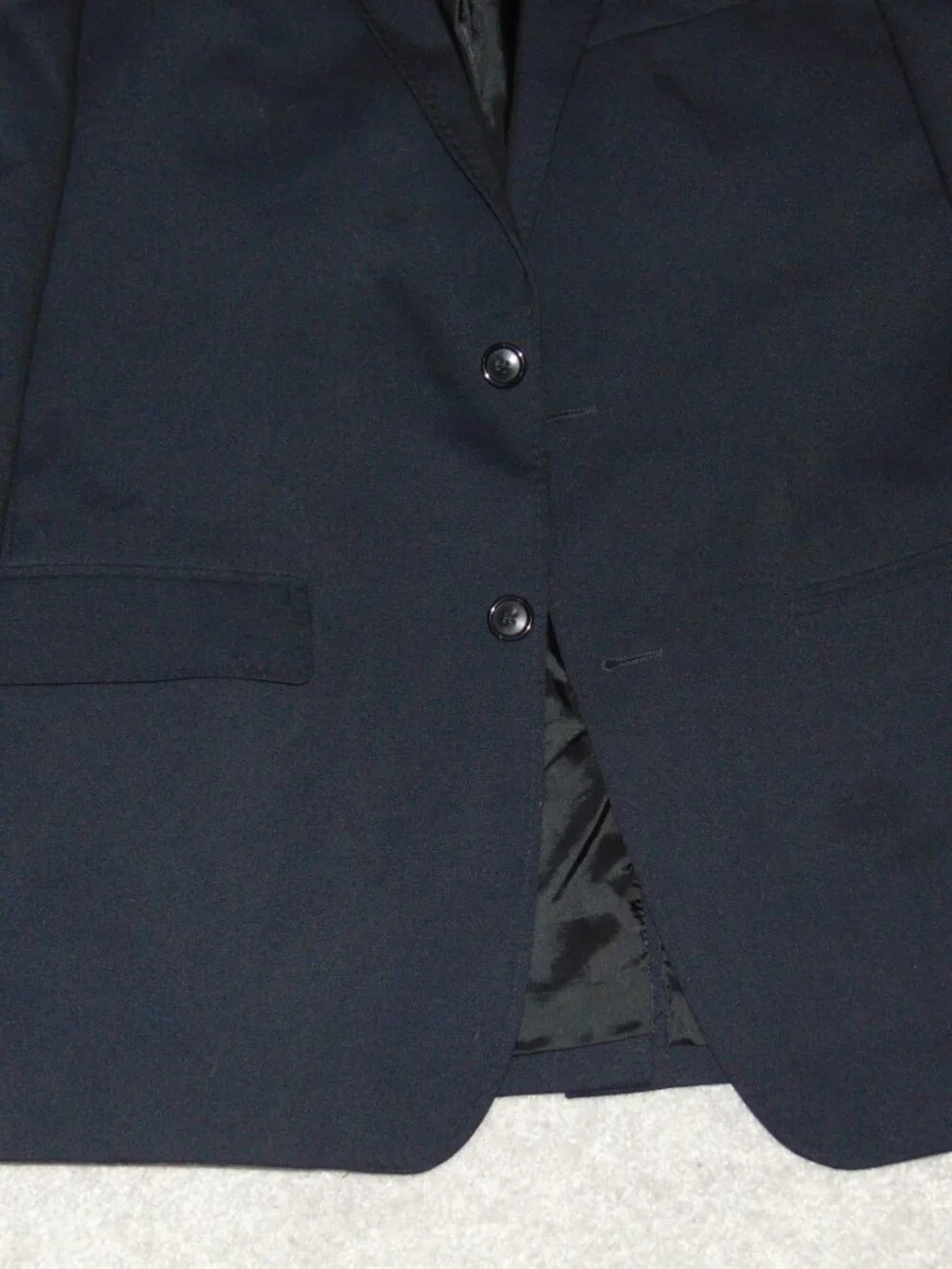 Zara Men's Blazer Suit Jacket Size 40 Black Polyester Two Button